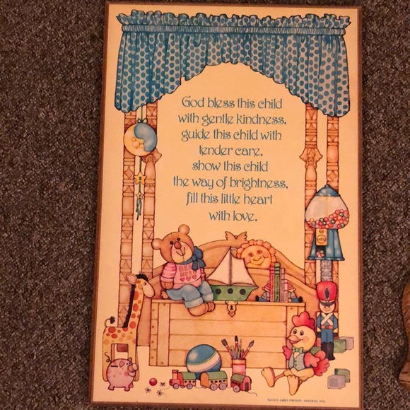 Vintage Foamcraft Nursery patchwork decor and Abbey Press Wall Hanging - Picture 2 of 7